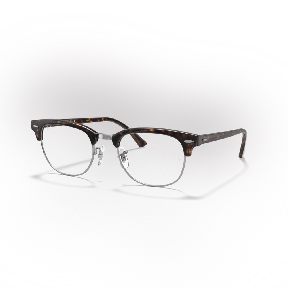 Ray-Ban ClubMaster Men’s Tortoise and Silver Glasses